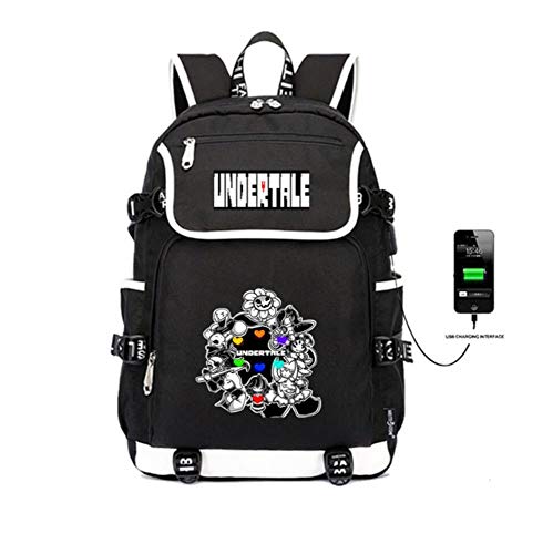 Preisvergleich Produktbild GuiSoHn Anime Undertale Backpack Schüler Schultasche Laptop Rucksäcke Freizeittasche Daypack with USB Charging Port
