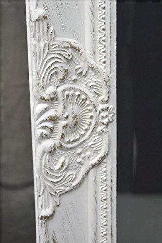 Livitat® Wandspiegel Spiegel Badspiegel barock antik Weiß rokoko (120 x 60 cm ) - 3