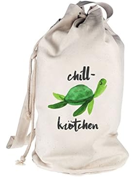 Turtle Schildkröte bedruckter Seesack Umhängetasche Beutel Bag Chillkrötchen 2