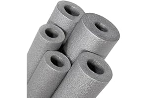 UNBEATABLEOFFERS Grey Foam Pipe Insulation / Tube Lagging Wrap Roll Copper Pipe Lag (28mm x 13mm, 5 x 1m)