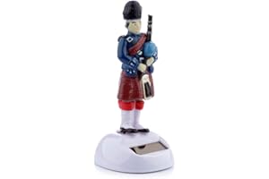 Puckator Scottish Piper Solar Pal - Home Office Table Desk Dashboard Car Decor Decoration - Gift Ideas - Gifts For Teenage Old Boy Girl Dad Mums - Powered KIds Toys Toy Figure Figures