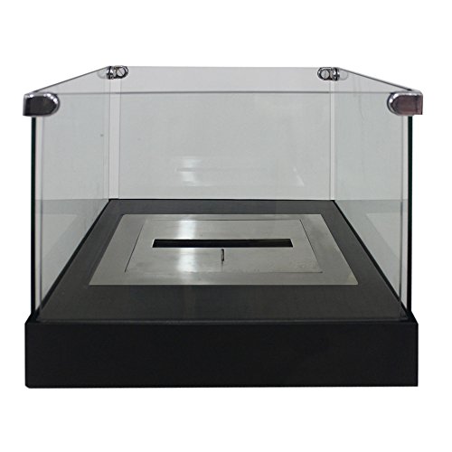 Bio Ethanol Feuersäule Feuerschale Feuerstelle Feuerkorb Kamin Ofen für Garten und Terrasse aus Polyrattan passend zu Sonnenliege und Gartenmöbel Farbe Weiss - 3