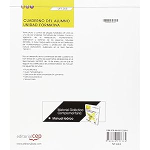 Cuaderno del alumno. Selvicultura y control de plagas forestales (UF1265). Certificados de profesionalidad. Control y protección del medio natural (S