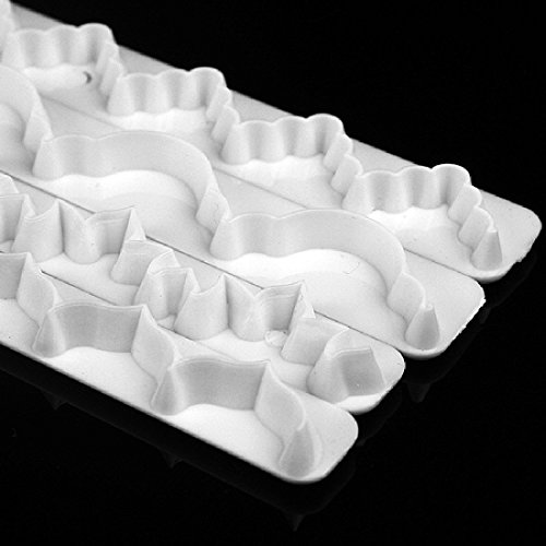 joyliveCY 4ST Straight Frilling Gum Paste Halskrause - 8