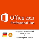 MS Office 2013 Professional 32 bit & 64 bit Vollversion Original Lizenzschlssel per Post und E-Mail + Anleitung von TPFNet - Versand maximal 60Min - 