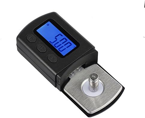 Rhinocoeu Digital Turntable Stylus with Blue LCD Display Force Scale Gauge 0.01g for Tonearm Phono Cartridge-Balck