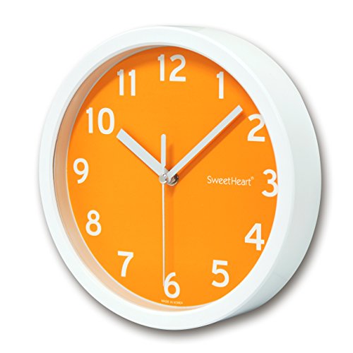 Decowall DSH-S22OR Nicht Tickende Stille Wanduhr Modern für Wohnzimmer Küche Büro (Orange, 22.5cm) - 2