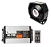 Produktbild 200 W 12 V schwarz Edelstahl Auto Alarm Sirene Horn Lautsprecher Kit Auto Horn Police Fire Ambulance anti-thift Warnung Sirene Megafon Elektronische Horn Summer Set