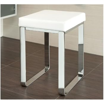 dasofa Badhocker Nephele Weiß/Chrom: Amazon.de: Küche & Haushalt