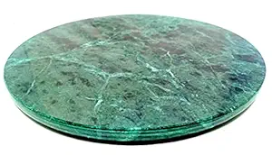 URBAN HAAT Marble Chakla/ Roti Maker Rolling Board, 10 inch, Green