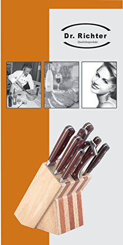 Dr. Richter 9-teiliges Set edle Küchenmesser mit Messerblock – Profiqualität Messerset, Messerblock bestückt - 2