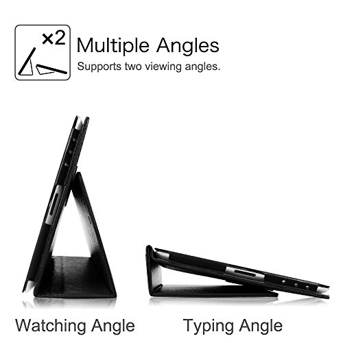 Fintie iPad 2 / 3 / 4 Hülle Case – Folio Slim Fit Kunstleder Schutzhülle Cover Tasche Etui mit Auto Schlaf / Wach Funktion für Apple iPad 2 / iPad 3 / iPad 4, Schwarz - 5