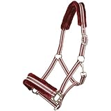 Kunststoffhalfter mit Kunstfell unterl., bordeaux-beige Full