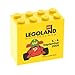 Produktbild 1 x Lego System Bau Stein gelb 2x4x3 bedruckt Legoland Deutschland 5. - 6. September 2009 Ferrari Wochenende Motivstein 30144pb136