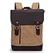 Produktbild 5 ALL Damen Herren Studenten Vintage Retro Canvas Leder Rucksack Schultasche Reisetasche Daypacks Uni Backpack 15 Zoll Laptoprucksack für Outdoor Sports Freizeit (Khaki)