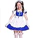 Produktbild Cute Lolita Anime Cosplay Maid Costumes ( Dress + Apron + Hair accessories + Bowknot lace white socks ) color - Navy blue , Size - M