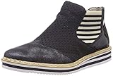 Flexible Laufsohle Rieker Damen N0255-14 Chelsea Boots, Blau (Nightblue/Pazifik/Marine/Beige-Navy 14), 38 EU