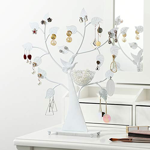 Songmics Schmuckständer Schmuckhalter Ohrringhalter Kettenständer Armbandständer weiß JDS065 - 3