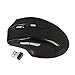 Produktbild Carriea Mini Maus kabellos Wireless Mouse, 2.4G Funkmaus, 2400 DPI 6 Tasten Optische Mäuse mit USB Nano Empfänger Für PC Laptop iMac MacBook Microsoft Pro, Office Home,Schwarz