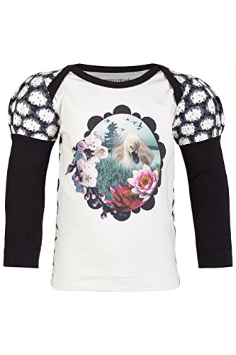 Phister & Philina Black Baby Girls COSY BABY Langarmshirt Long Sleeve Top, Multicoloured (white Sand), 92