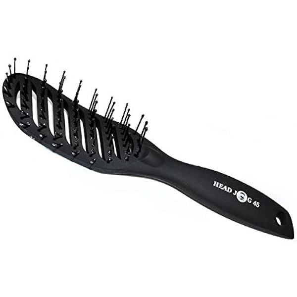 Head Jog 19 Kokos-Haarbürste – Entwirrbürste Aus Kokosnussschalen, Für Nasses & Trockenes Haar, Sanft Zur Kopfhaut, In Creme