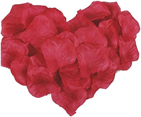 Zhangming 100pcs Zhangming 100pcs Artificial Silk Rose Petals Wedding Favors Centerpiece Party Decoration(Burgundy)