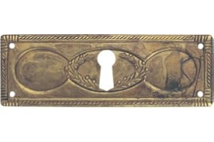 ‎STILMELANGE Schlüsselblatt Jugendstil Messing Antik 32 x 97 - Qualität aus Europa seit 1998