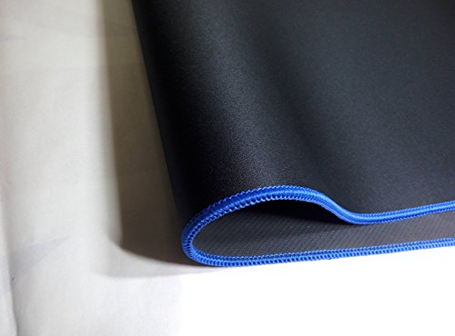 Woodlandu gro? Gaming Mouse Pad Wasserdicht Gen?hte Kanten Geschwindigkeit seidiger Oberfl?che rutschfeste Gummiuntermatten 300x800x3mm/11.8×31.5×0.12inch Blau Edges - 5
