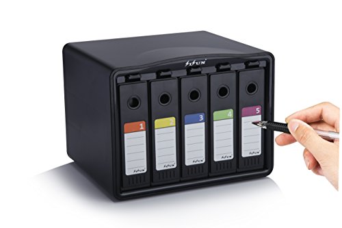 SISUN® Festplattentasche Schutztasche Schutzbox 3,5″ /2,5″- Aufbewahrungstasche für 3,5 / 2,5 Zoll Festplatten (5 Bay) - 7