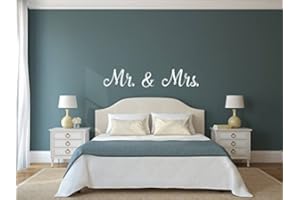 DECO-ONLINE Mr and Mrs muro sticker vivente stanza removibile PVC carta da parati casa arredamento applique documenti murale
