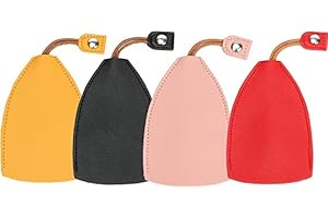 xinrongda Lot de 4 pochettes créatives à tirette pour clés de voiture en cuir synthétique - Grande capacité - Fait à la main