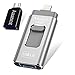 Produktbild USB-Flash-Laufwerk 64 GB iPhone Memory Stick, Auanoz Thumb-Laufwerk USB 3.0 Memory Stick kompatibel iPhone iPad Android und Computer (Silber-64GB-3.0)