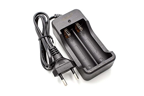 vhbw Netz-Ladegerät für 3.7 V Li-Ion Akku-Zellen vom Typ 17670 und 18650.