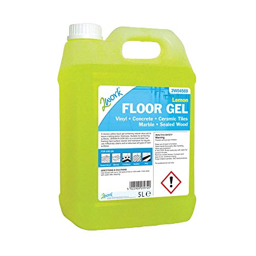 2Work 2W04569 5 L Lemon Floor Gel, Pack of 1