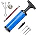 Produktbild POAO Ballpumpe Ball Pumpe für Basketball, Fußball, Luftballons, Volleyball, Rugby und andere Hüpfburgen - mit 3 PC-Nadeln,1 PC-Adapter und 1 Nadeln Universal (Blau, 8'')