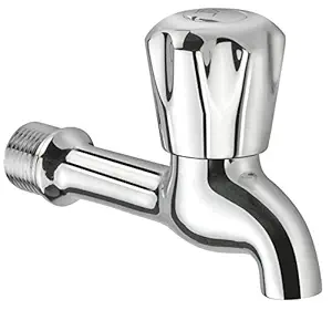 TNL Penta Long Body Nose Quarter Turn Brass Bib Cock Washing Kitchen Sink Tap with Chrome Finish