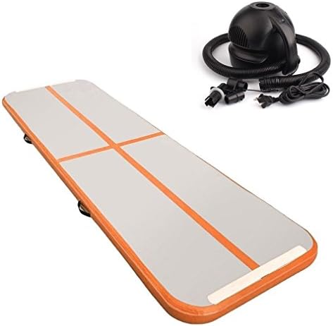 Yiki 3x1x0.1 Meter Inflatable Air Track Tumbling Gymnastic / Yoga / Taekwondo / Water Floating / Camping Training Mat with 400W Electrical Pump and Includes Carry Bag (Excellent Gift to Daughter)