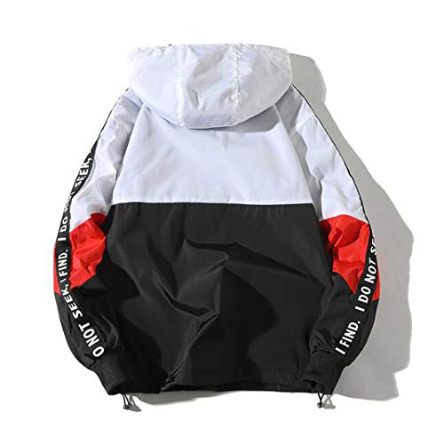 SEWORLD Herren Herbst Winter Sport Charm Herren Casual Slim Fit Beiläufige Strickjacke Stil Lose Kapuze Angriff Coat Große Größe Jacke Kleidung(Rot,EU-52/CN-XL)