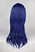 60cm Long Straight Cosplay Wigs For CLANNAD/Vocaloid And Halloween (Dark Blue Color)