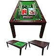 GRAFICA MA.RO SRL Green Star 7 FT Billiards Pool Table, Brown, Green with Red Accessories, Engineered Wood, 145 kg, 213 cm x 121 cm x 80 cm