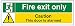 Produktbild vsafety 14013 ax-s Fire Exit Schild, Fire Exit//NUR Tür beunruhigt, selbstklebend, Landschaft, 300 mm x 100 mm, schwarz/grün/gelb