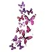 Produktbild DIKHBJWQ 12pcs Aufkleber Wandaufkleber Dekorationen 3D Schmetterling Regenbogen Lila