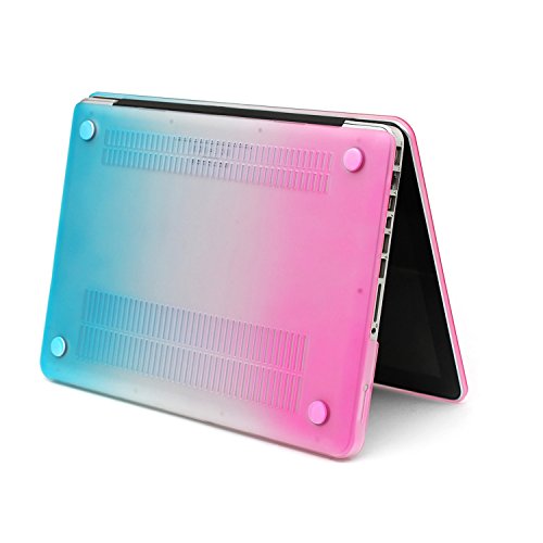 MacBook Pro 13 Hülle Case, iNeseon Ultra Slim Gummierte Hartschale Tasche Cover Shell, US Regenbogen und EU Transparent Tastatur Abdeckung Schutzhülle für Apple MacBook Pro 13.3 Zoll Aluminum Unibody mit CD-ROM Drive Modell:A1278,NICHT für MacBook Pro 13 mit Retina Display (Regenbogen) - 4