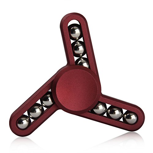 Kictero Aluminum Fidget Hand Spinner Toy Stress Reducer, Relief Anxiety Toy with Ultra Fast Bearings, Great Gift (Red) Kictero Aluminum Fidget Hand Spinner Toy Stress Reducer, Relief Anxiety Toy with Ultra Fast Bearings, Great Gift (Red)