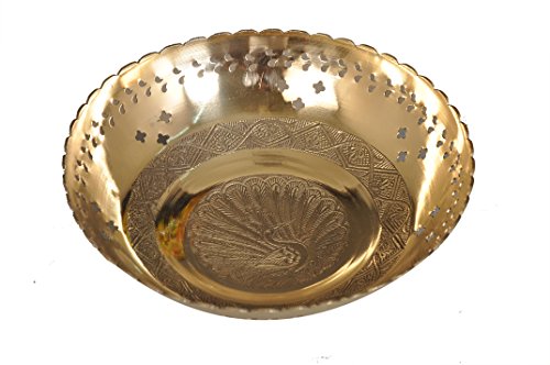 NUTRI STAR Nutristar Brass Bowl | Brass Fruit Bowl | Brass Bowl Handcrafted Diameter = 5 Inch