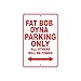 Produktbild BorisMotley Harley Davidson Fat BOB DYNA Parking Only All Other Will Be Towed Motorrad, Aluminium, 30,5 x 45,7 cm