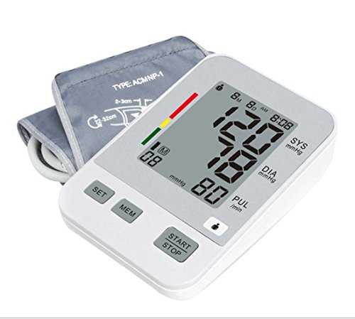 Preisvergleich Produktbild Vollautomatischer Oberarm-Blutdruckmessgerät CE ROHS Certified Home Intelligentes Elektronisches Blutdruckmessgerät Elektronisches Blutdruckmessgerät Home Portable Ältere Eltern Gesundheit Geschenke Erinnerungen Für 2 Benutzer Cuff (Größe: 22 ~ 32)