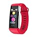 Produktbild XUEME Fitness Tracker IP67 wasserdichtes Smart Armband Echtzeit-Herzfrequenz-Sportpedometer Smart Armband für Android oder iOS Smartphone,Red