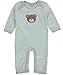 Rene Rofe Unisex Baby "Embroidered Bear" Coverall - mint, 3 - 6 months