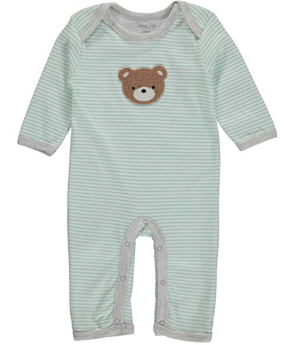 Rene Rofe Unisex Baby "Embroidered Bear" Coverall - mint, 3 - 6 months